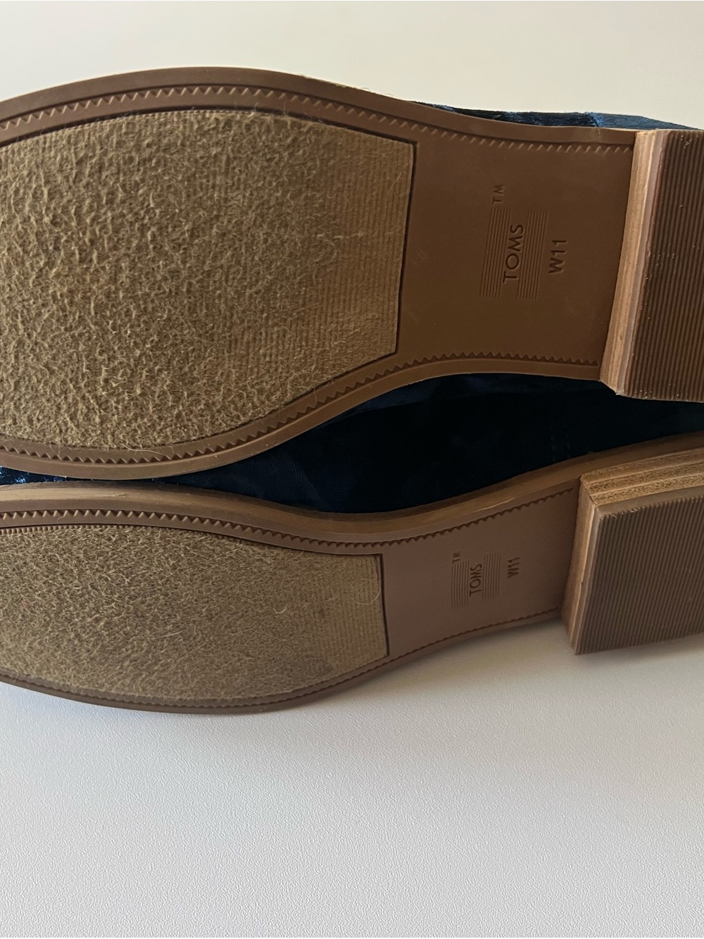 Tom’s Women's Navy Velour Boots - Picture 4 of 6